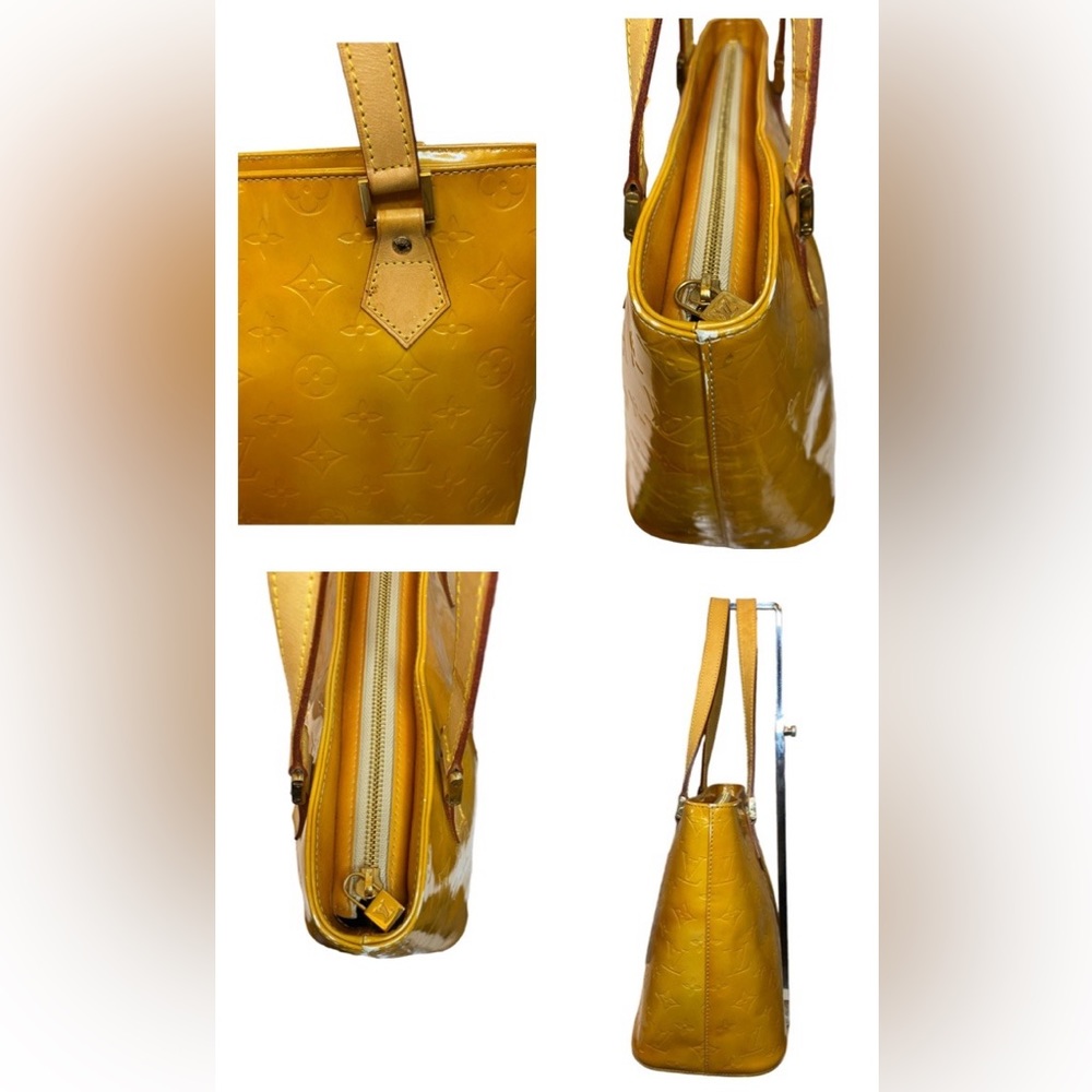 Louis Vuitton Beige Monogram Vernis Leather Houston Bag - Picture 11 of 12